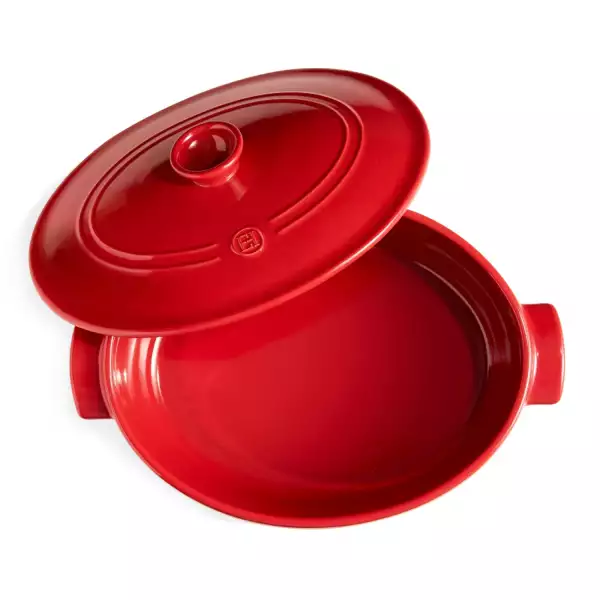 Cocotte céramique Flame Emile Henry ovale Rouge Grand Cru