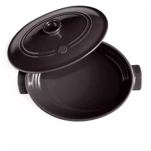 Cocotte céramique Flame Emile Henry ovale Noir Fusain