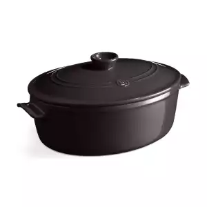 140x140 - Cocotte céramique Flame Emile Henry ovale Noir Fusain