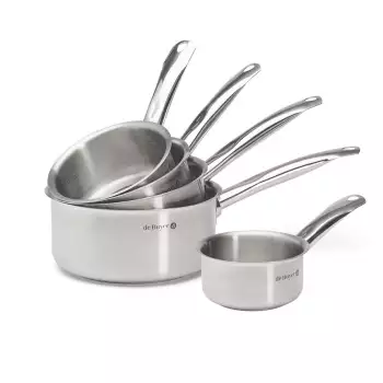 Lot 5 casseroles inox Prim Appety De Buyer