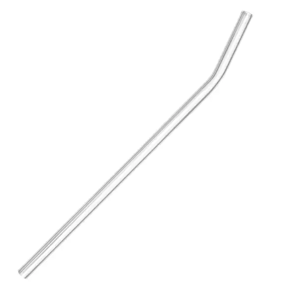 6 Pailles Coudées en Verre + Goupillon Westmark