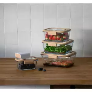 140x129 - Coffret de Conservation Sous-Vide Pebbly - 4 Boîtes en Verre + Pompe