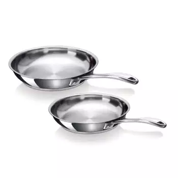 Lot 2 poêles inox 24 et 28 cm Beka Chef