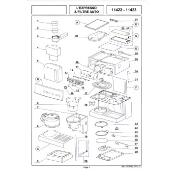 Pièces détachées Magimix Expresso & Filtre Auto 11422 11423