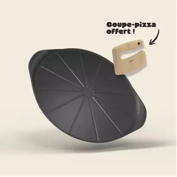 Le Formidable Plat à pizza Cookut noir graphite