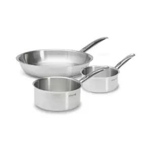 140x140 - Trio Prim'Appety casserole 16 cm 20 cm et poêle 28 cm inox De Buyer