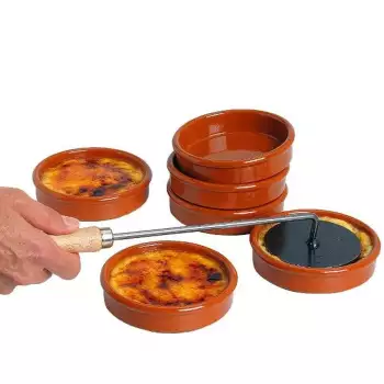 Service crème brûlée 6 coupelles + fer