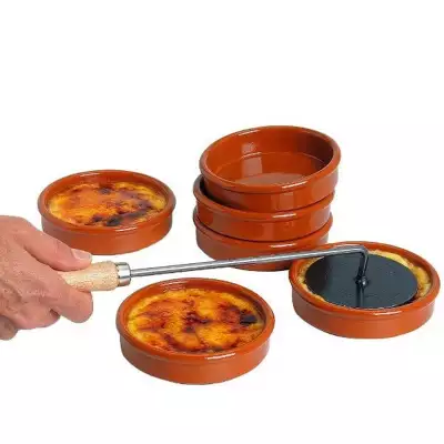 Service crème brûlée 6 coupelles + fer