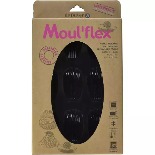 Plaque à madeleine silicone Moul'flex De Buyer
