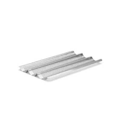 Plaque de Cuisson Perforée Inox 3 Baguettes De Buyer