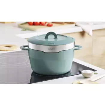 Cocotte céramique multifonction Pebbly vert mint sage