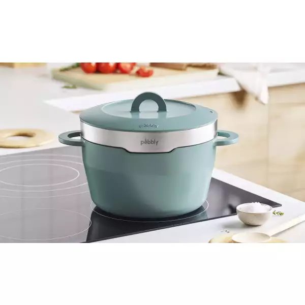 Cocotte céramique multifonction Pebbly vert mint sage