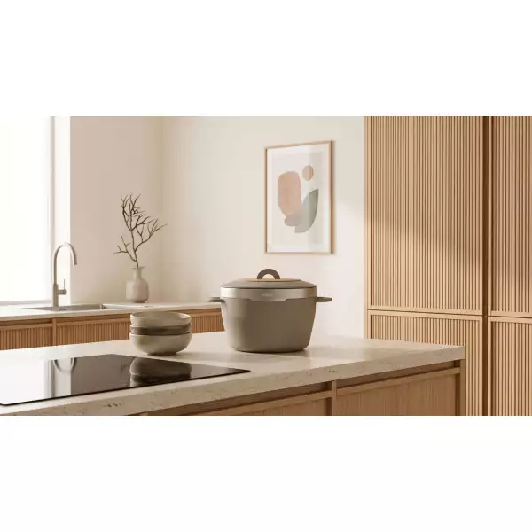 Cocotte céramique multifonction Pebbly beige greige