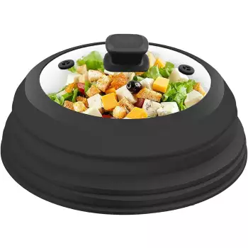 Couvercle cloche micro-ondes pliable verre silicone M & Co