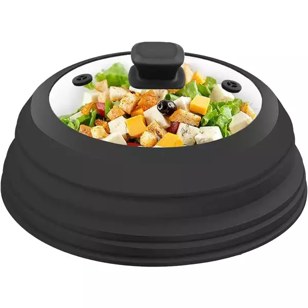Couvercle cloche micro-ondes pliable verre silicone M & Co