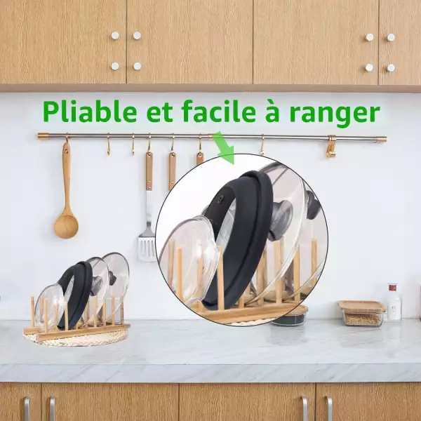 Couvercle cloche micro-ondes pliable verre silicone M & Co
