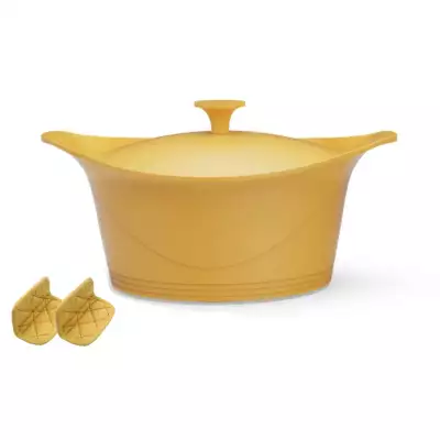 L'incroyable Cocotte Cookut 24 cm Mangue (avec poignée et maniques)