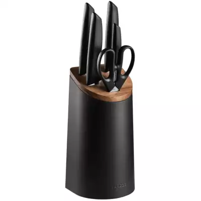 Bloc Couteaux 6 pièces Niza Arcos noir