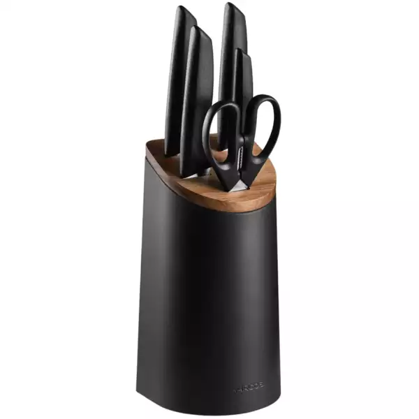 Bloc Couteaux 6 pièces Niza Arcos noir