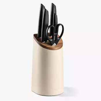 Bloc Couteaux 6 pièces Niza Arcos beige