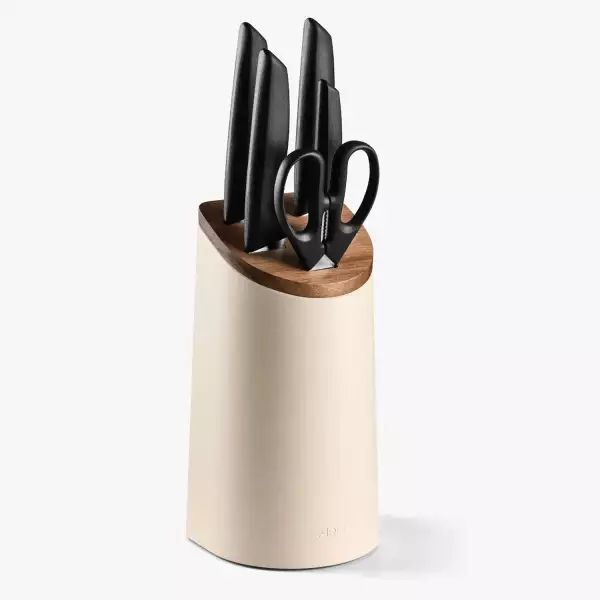 Bloc Couteaux 6 pièces Niza Arcos beige