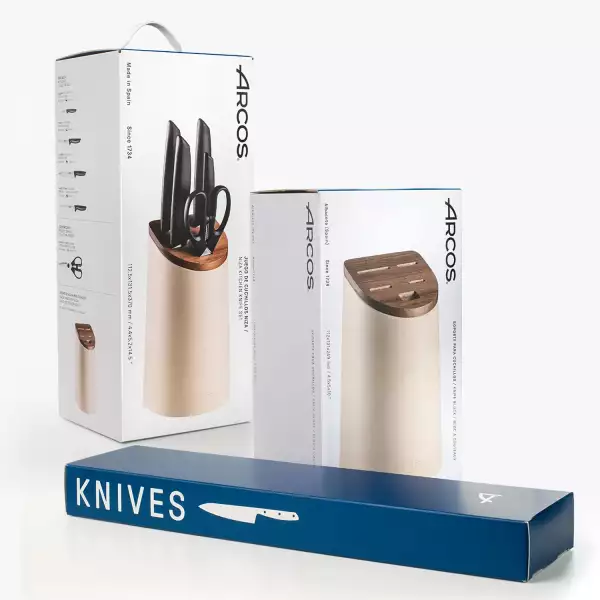 Bloc Couteaux 6 pièces Niza Arcos beige