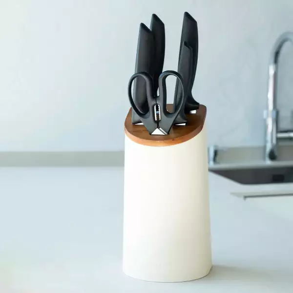 Bloc Couteaux 6 pièces Niza Arcos beige