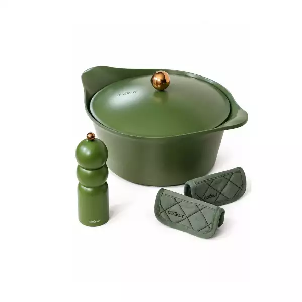 Coffret Mystère L'Incroyable Cocotte Vert Fougère Cookut 24 cm