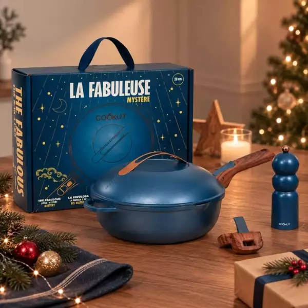 Coffret Mystère La Fabuleuse Poêle Cookut Bleu Myrtille 28 cm