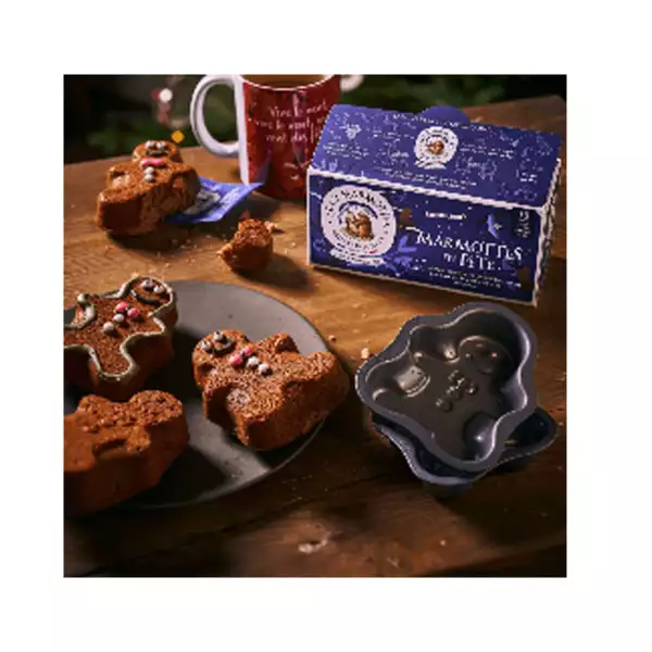 Lot 4 mini moules bonhomme pain d'épices anti-adhésifs De Buyer