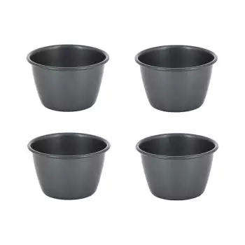 Lot 4 mini moules dariole anti-adhésifs De Buyer