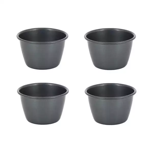 Lot 4 mini moules dariole anti-adhésifs De Buyer