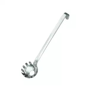 Cuillère écumoire En Inox Avec Bout En Silicone - Anti-rayures, Lavable Au Lave-vaisselle, Idéale Pour Soupes, Fritures