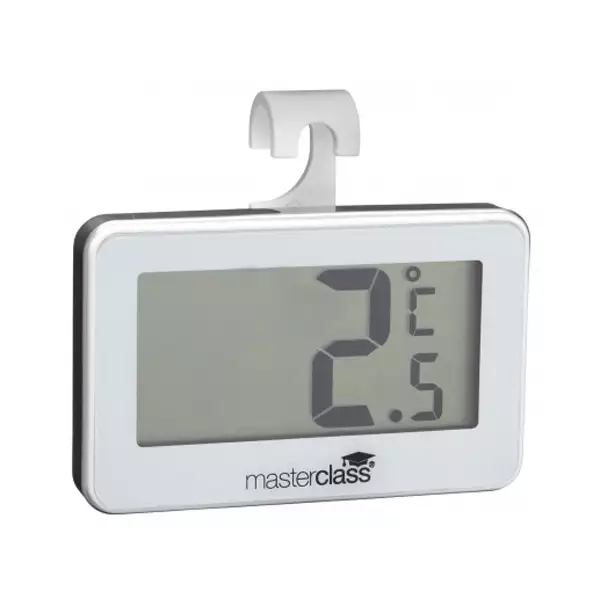 Thermomètre Réfrigérateur Digital LCD Mini – Avec Crochet, Aimant, Alarme Antigel – Blanc
